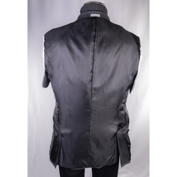 J.Ferrar Men's Sport Coat Blazer Two Button Charcoal Plaid Poly Blend Slim 42L - Picture 12 of 13
